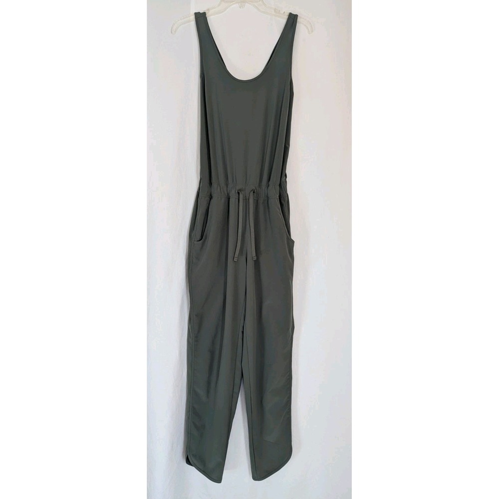 Patagonia Fleetwith Jumpsuit Romper Womens S Green Sleeveless Stretch Pockets